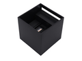 Wandlamp LED 2x3W 4000K IP65 zwart CUBE LITE
