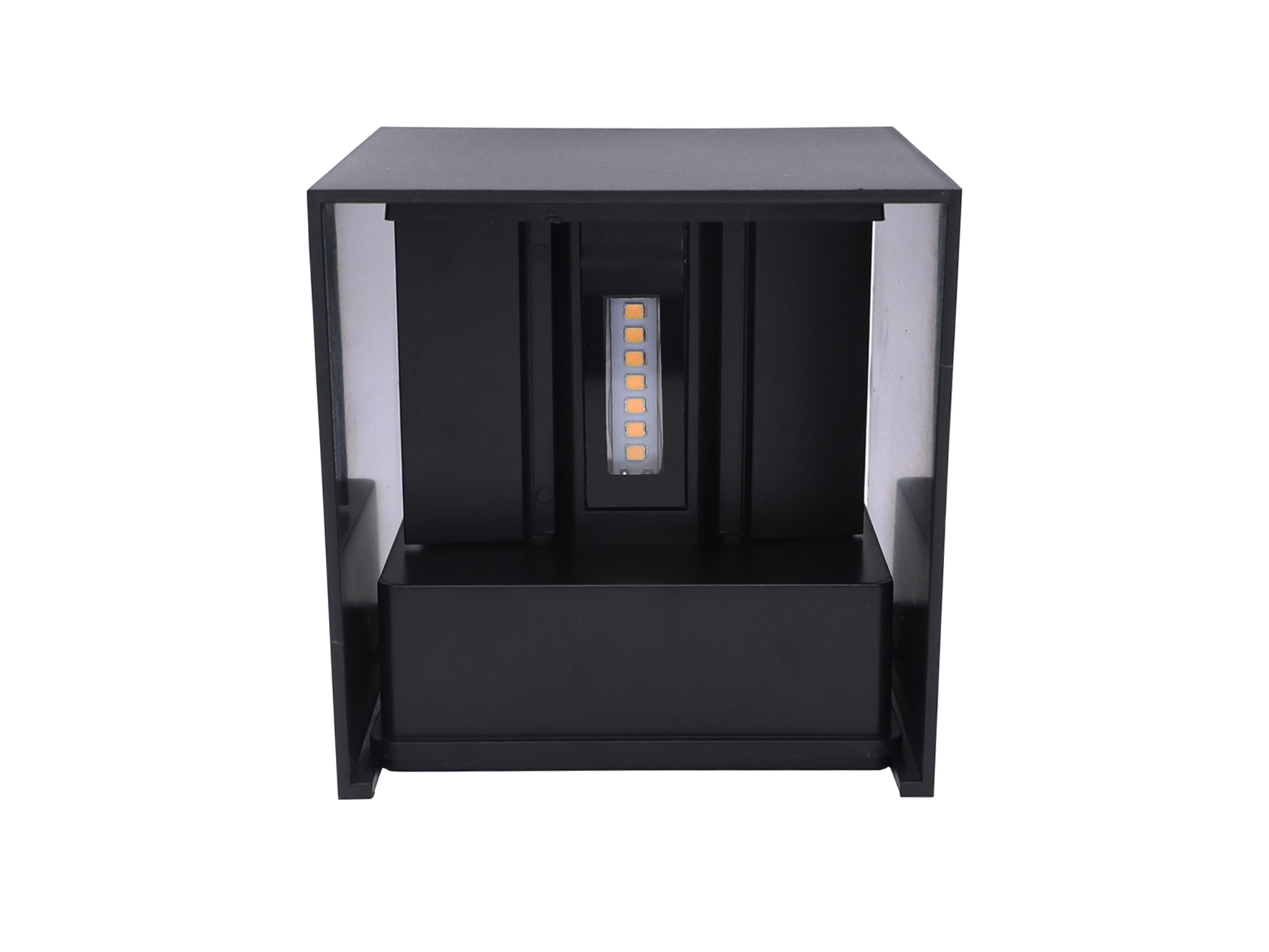Buitenwandlamp LED 2x3W 4000K IP54 zwart CUBE LITE