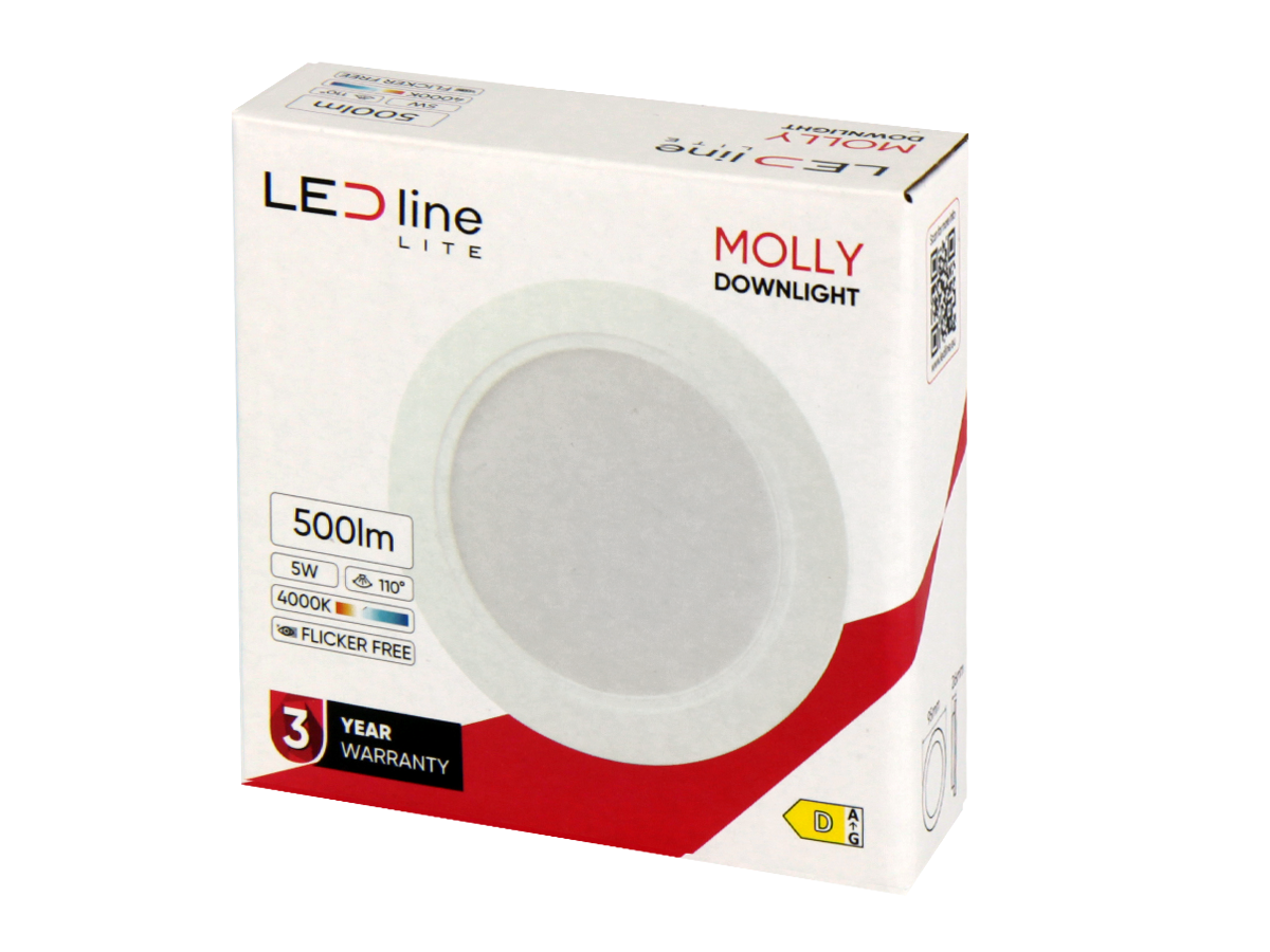 Downlight MOLLY 4000K 5W 500lm rond IP20 Wit LITE