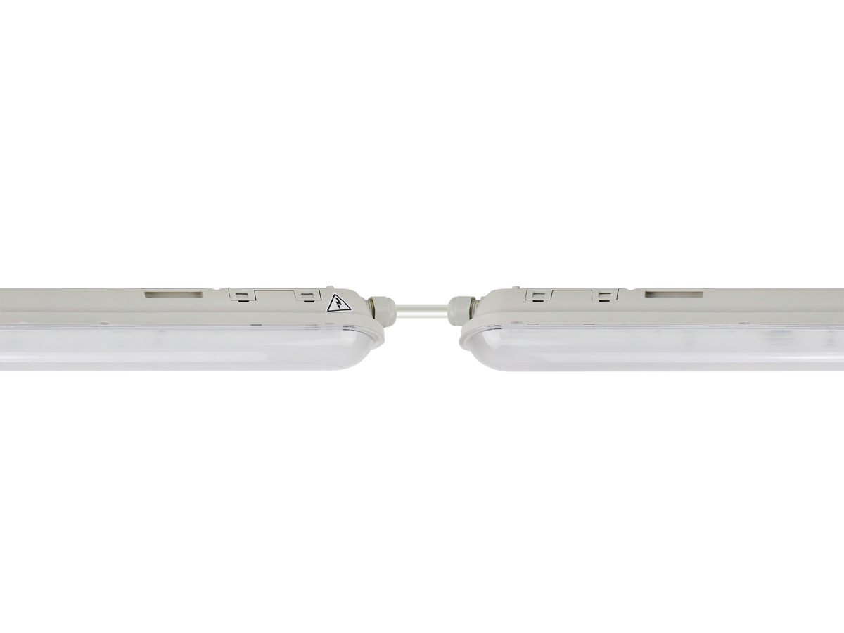 LED line hermetische armatuur LINKER 4000K 80W 12000lm IP65 150cm grijs PRIME noodmodule LAW 3h AT