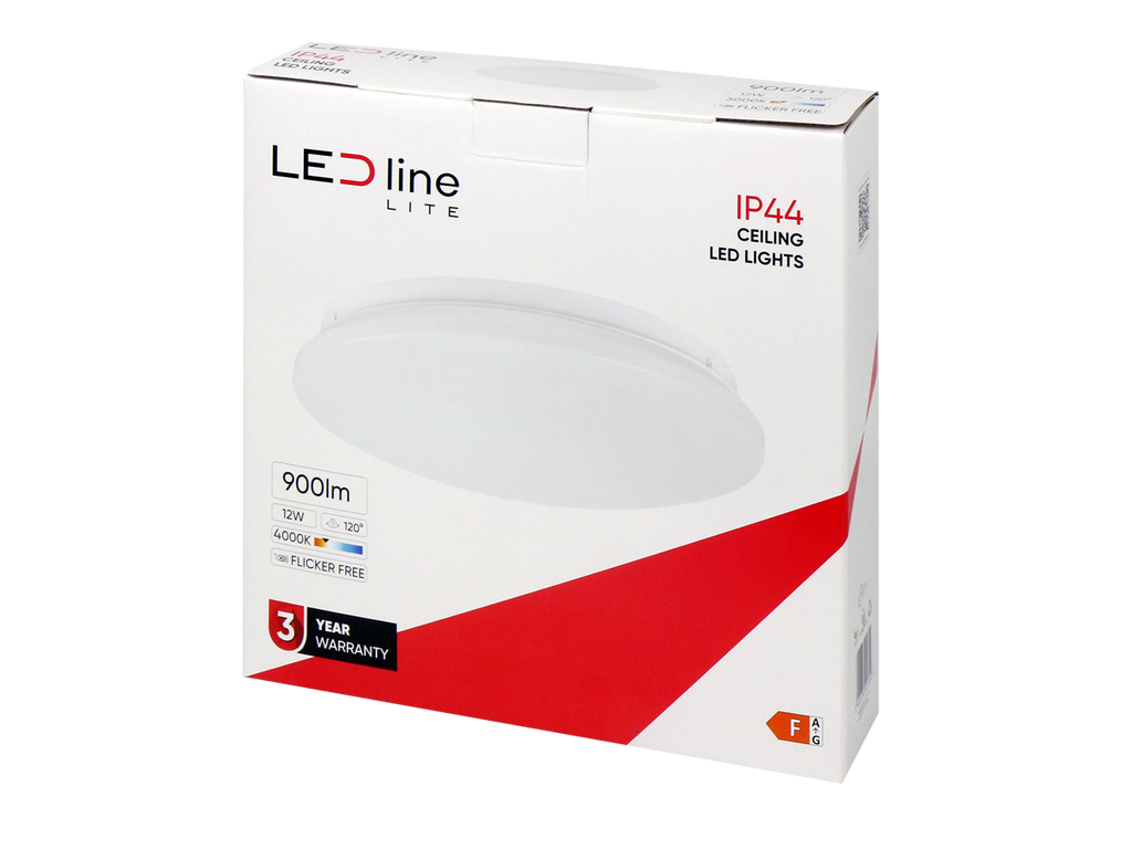 plafondlamp 4000K 12W 960lm rond IP44 wit LITE