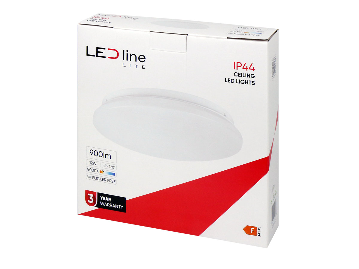 plafondlamp 4000K 12W 960lm rond IP44 wit LITE