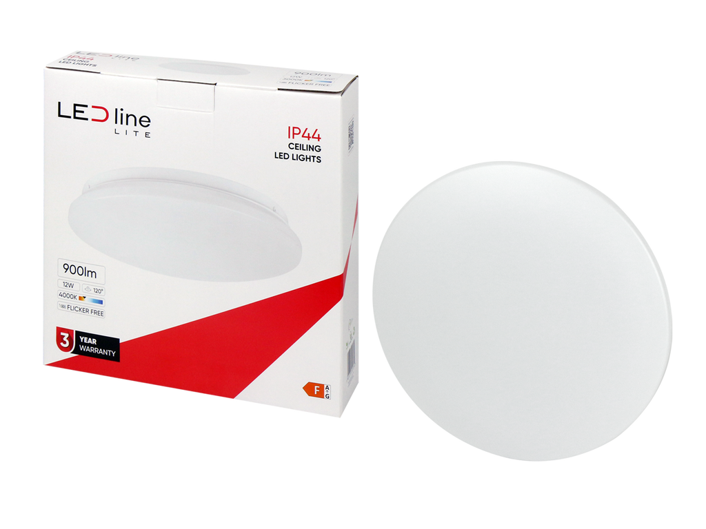 plafondlamp 4000K 12W 960lm rond IP44 wit LITE