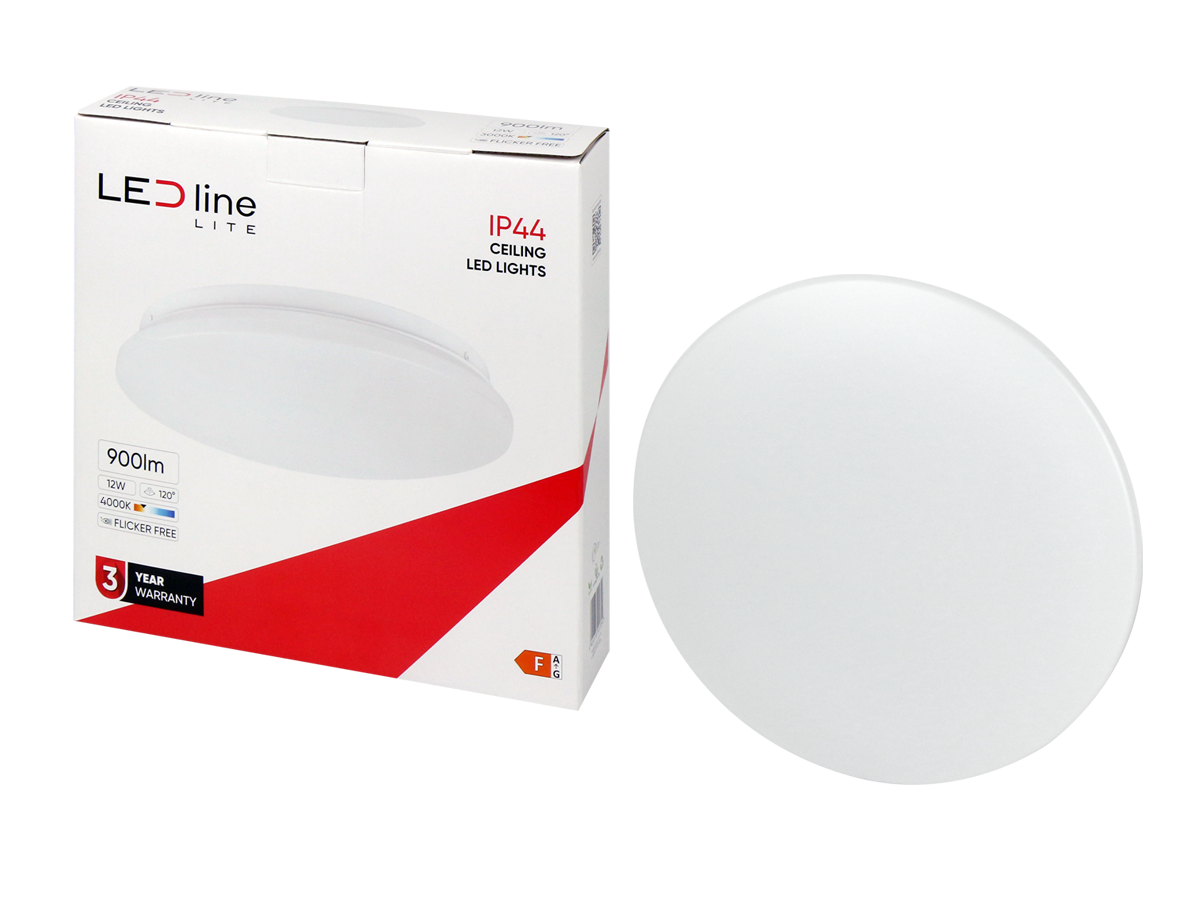 plafondlamp 4000K 12W 960lm rond IP44 wit LITE