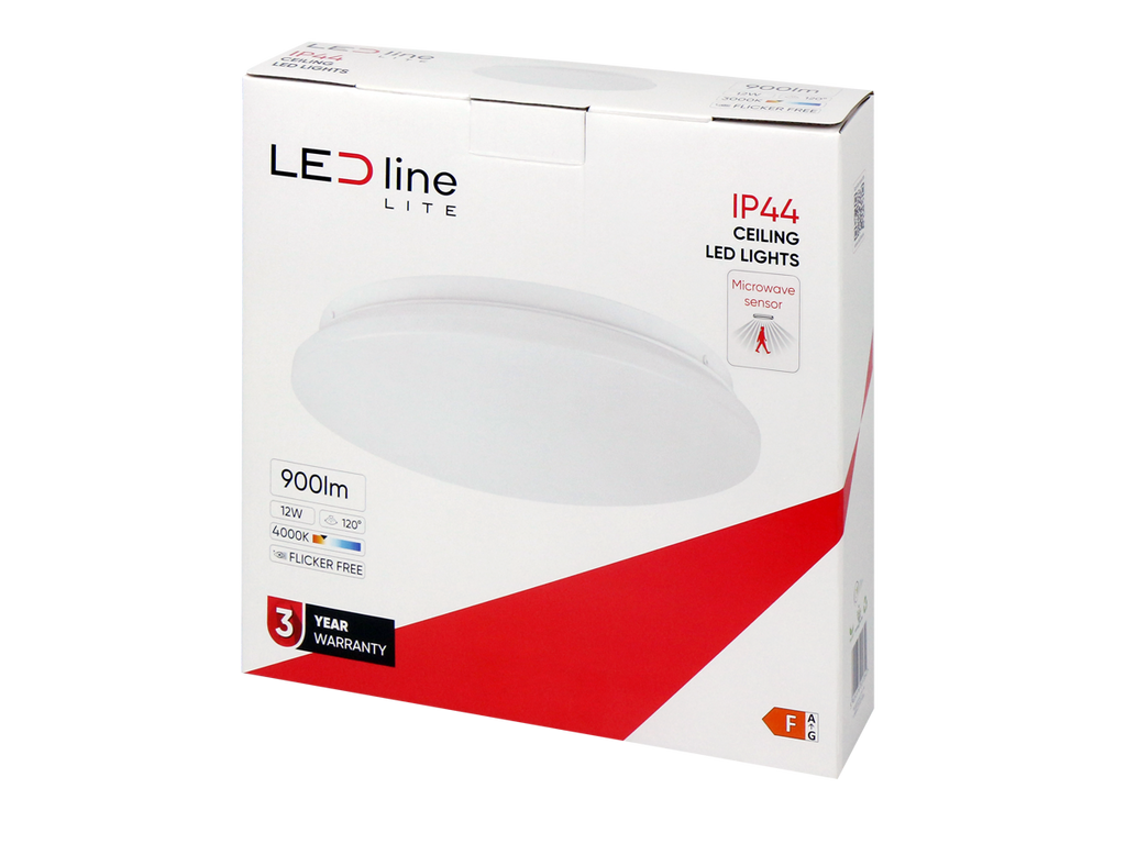 plafondlamp 4000K 12W 960lm rond IP44 wit LITE bewegingssensor