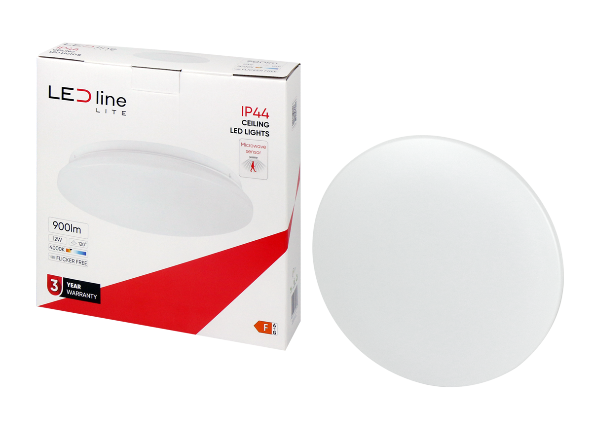 plafondlamp 4000K 12W 960lm rond IP44 wit LITE bewegingssensor