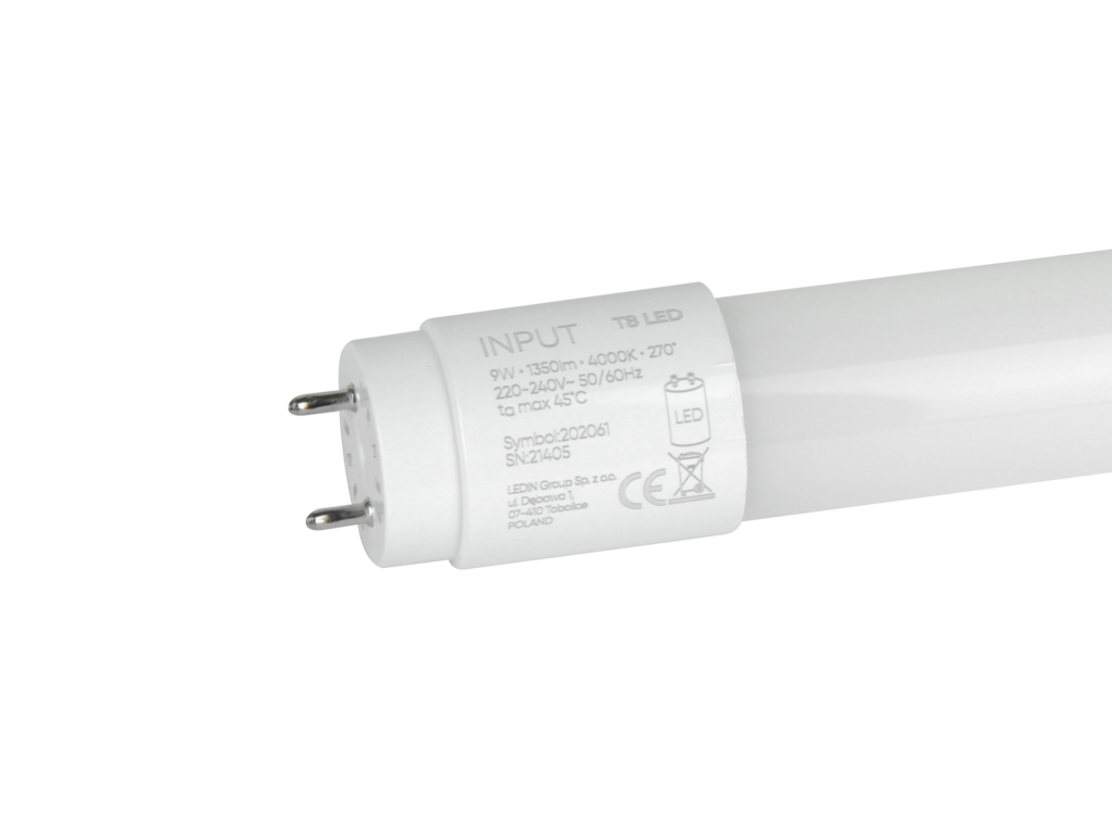 LED lamp T8 G13 4000K 9W 1350lm 230V 270 ° PRIME glas