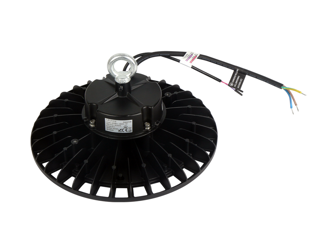 Highbay Armatuur PHANTOM 4000K 150W 28500lm 60° IP65 zwart PRIME 1-10V