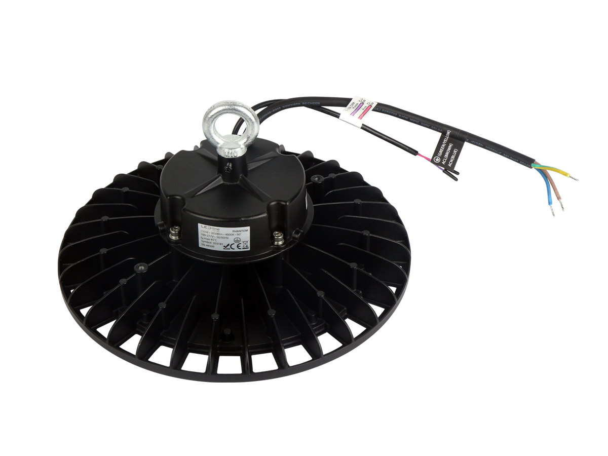 Highbay Armatuur PHANTOM 4000K 150W 28500lm 60° IP65 zwart PRIME 1-10V