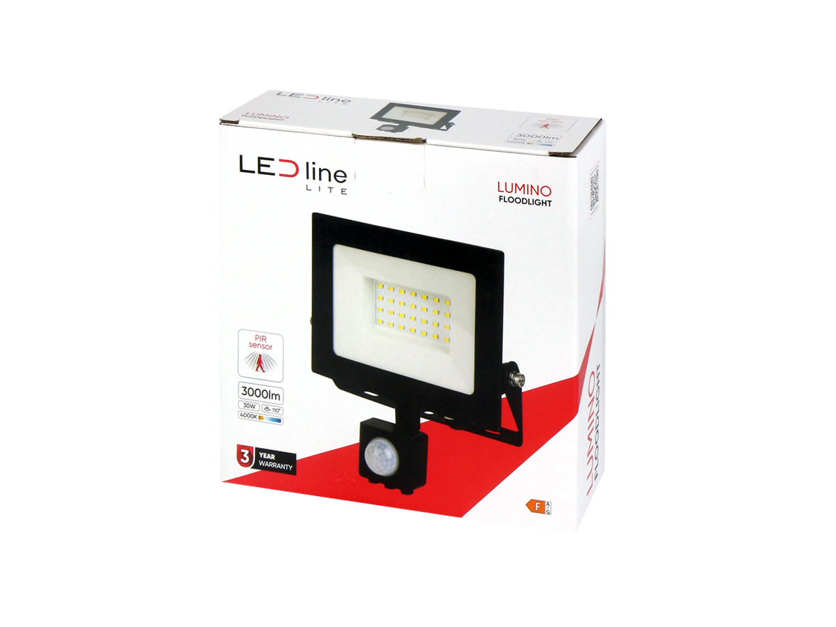 LED line LUMINO 4000K 30W 3000lm 120° IP65/44 LITE bewegingssensor