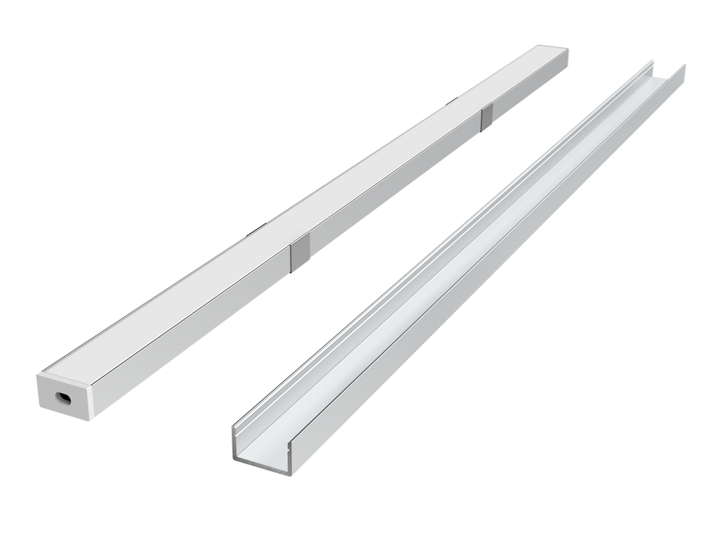 Aluminium oppervlak profiel zilver 3m - PRIME set