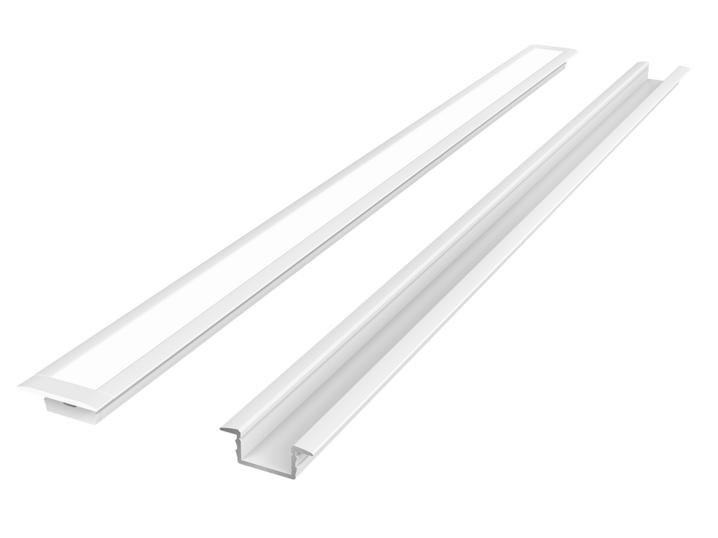 Inbouw aluminium profiel wit 3m - PRIME set