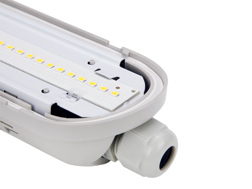 Hermetische armatuur LINKER 4000K 30W 4500lm IP65 120cm grijs PRIME noodmodule CAW 3h AT CNBOP