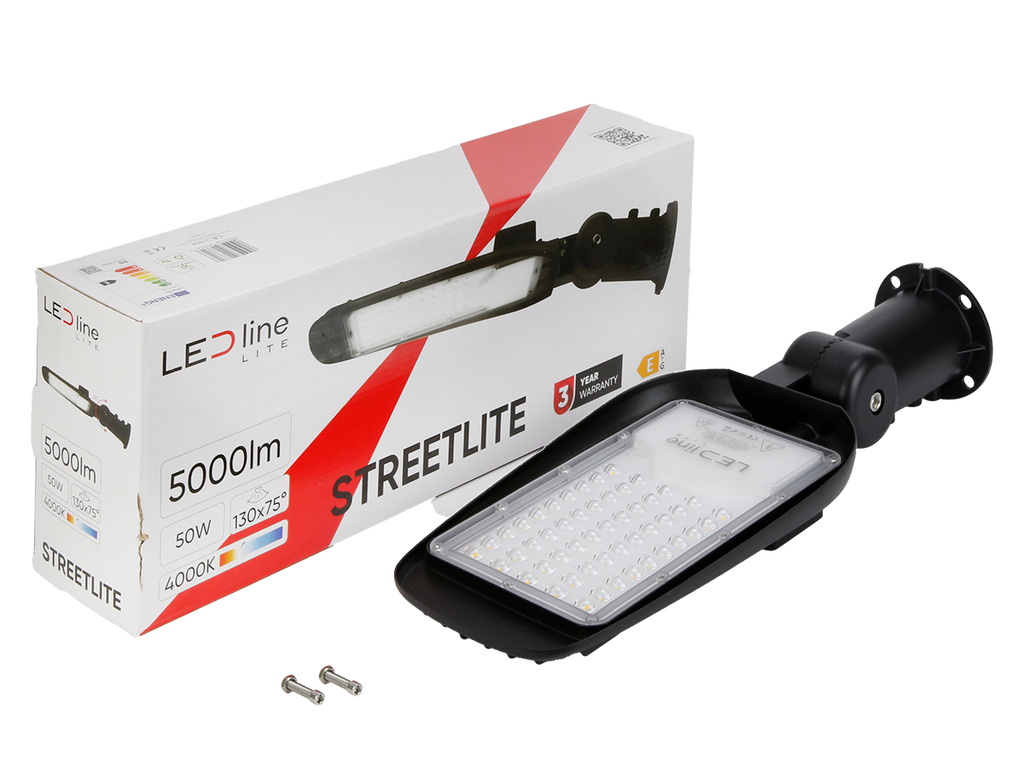 Wegverlichting Armatuur STREETLITE 4000K 50W 5000lm IP65 zwart LITE
