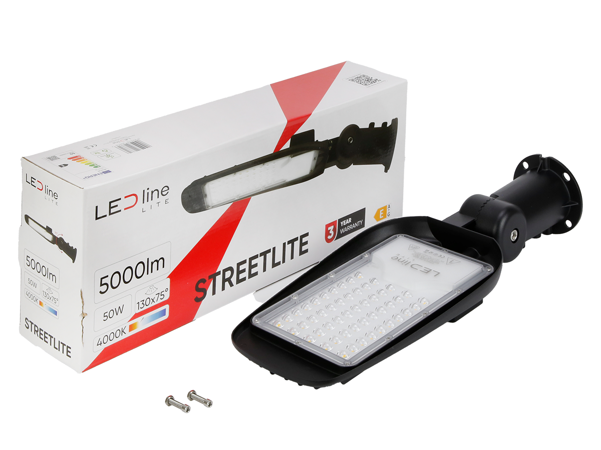 Wegverlichting Armatuur STREETLITE 4000K 50W 5000lm IP65 zwart LITE
