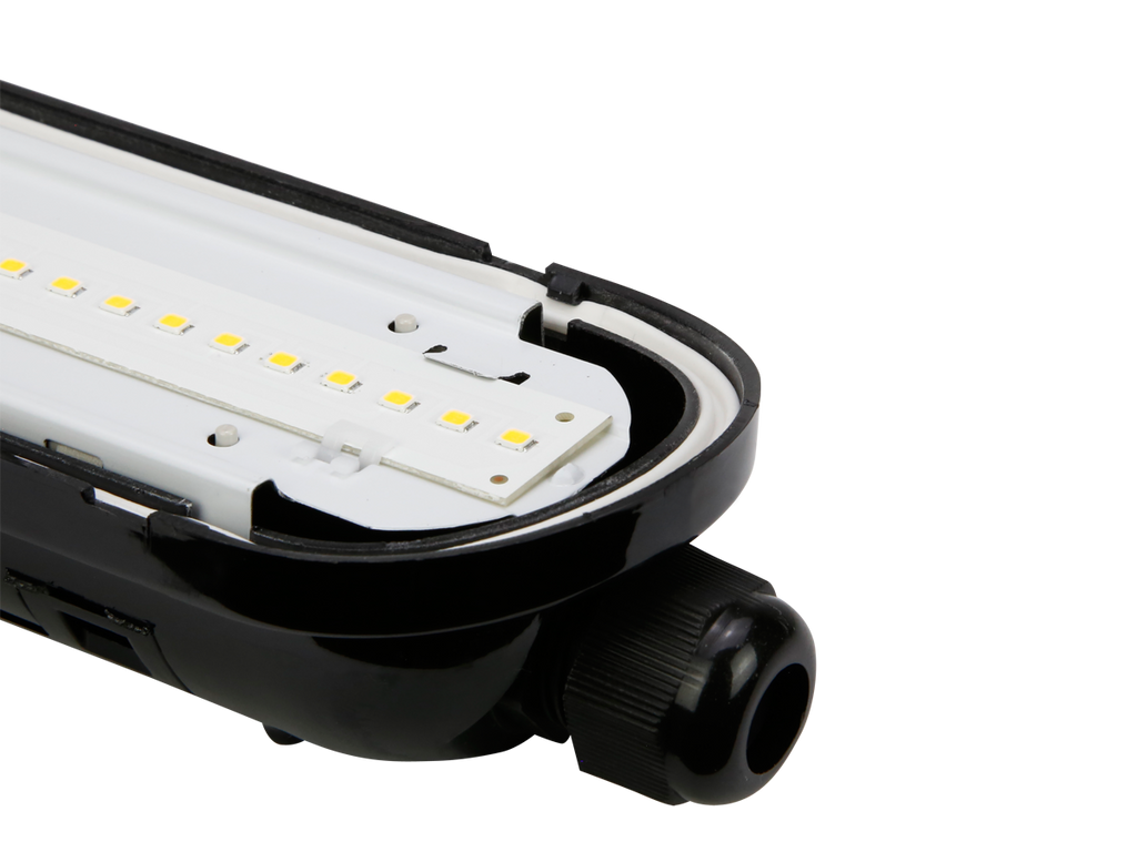 LED line hermetische armatuur LINKER 4000K 40W 6000lm IP65 120cm zwart PRIME noodmodule LAW 3h AT