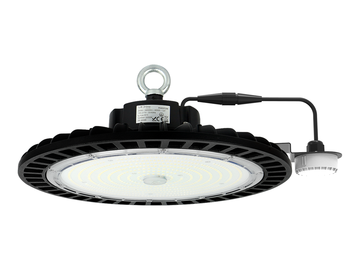 Highbay Armatuur PHANTOM 4000K 200W 38000lm 120° IP65 zwart PRIME MV 1-10V