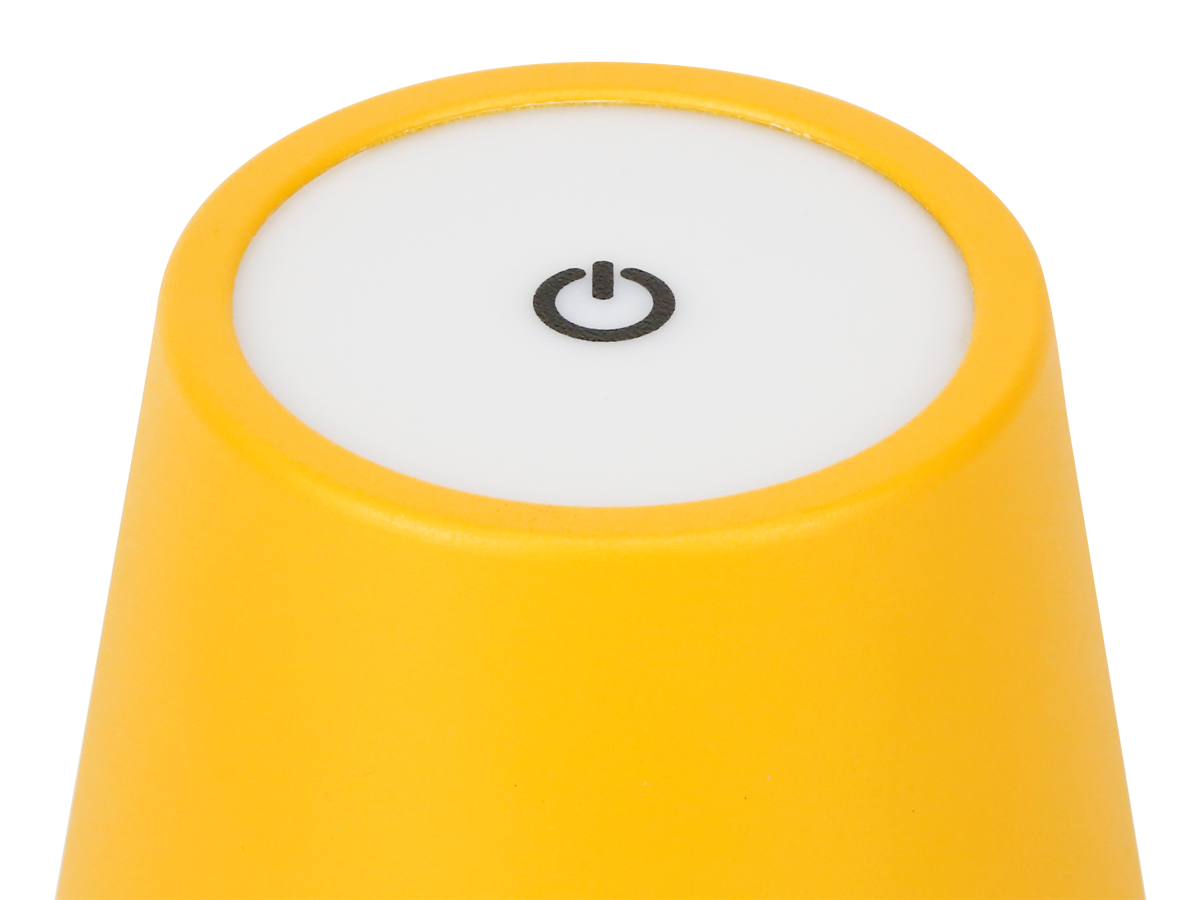 Tafellamp TAZA 3,5W 400lm CCT IP54 geel 2x2000mAh LITE