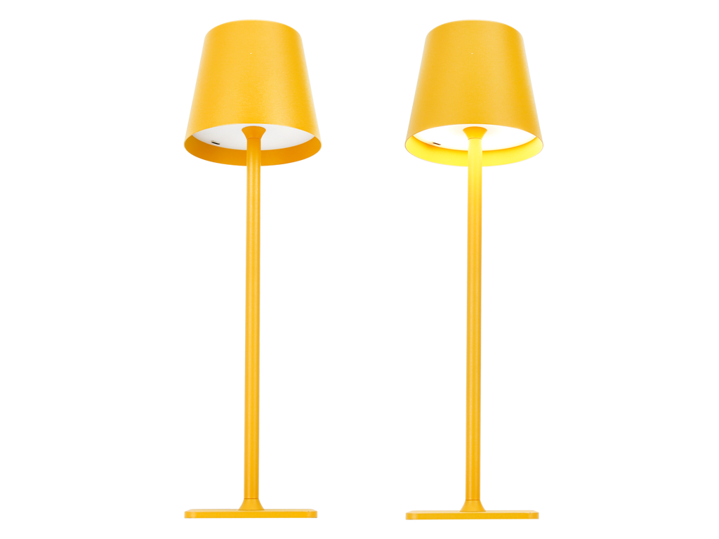 Tafellamp TAZA 3,5W 400lm CCT IP54 geel 2x2000mAh LITE