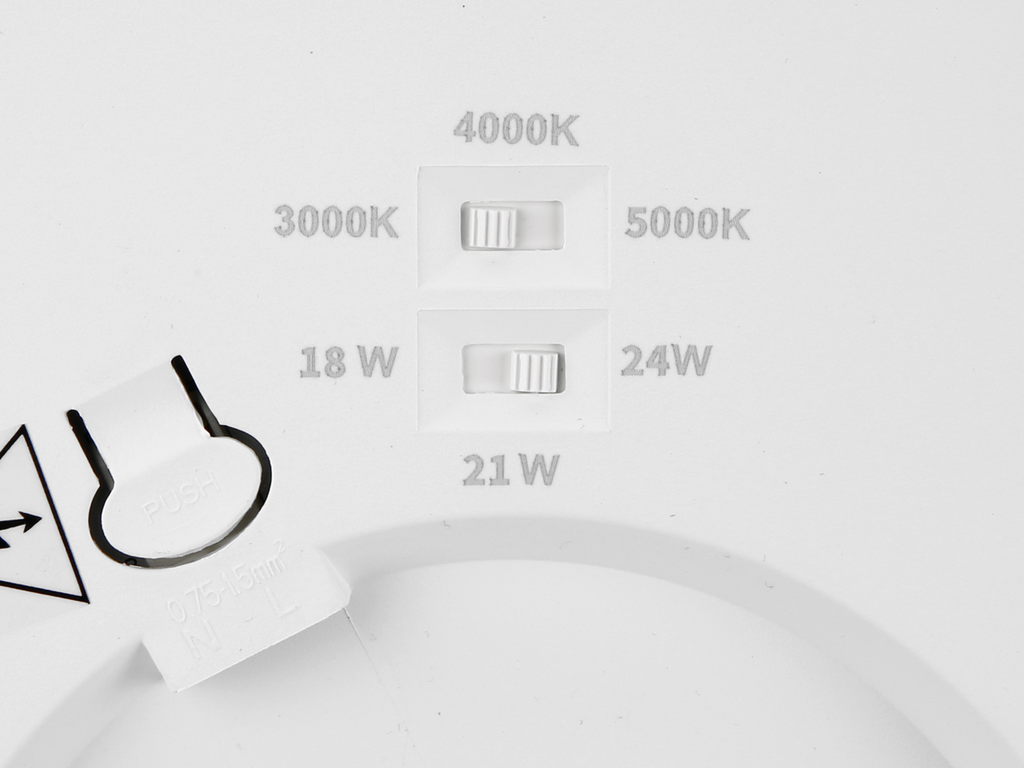Downlight EASY FLEX 3CCT(3K/4K/5K) 18/21/24W 2110lm rond IP20 Wit LITE