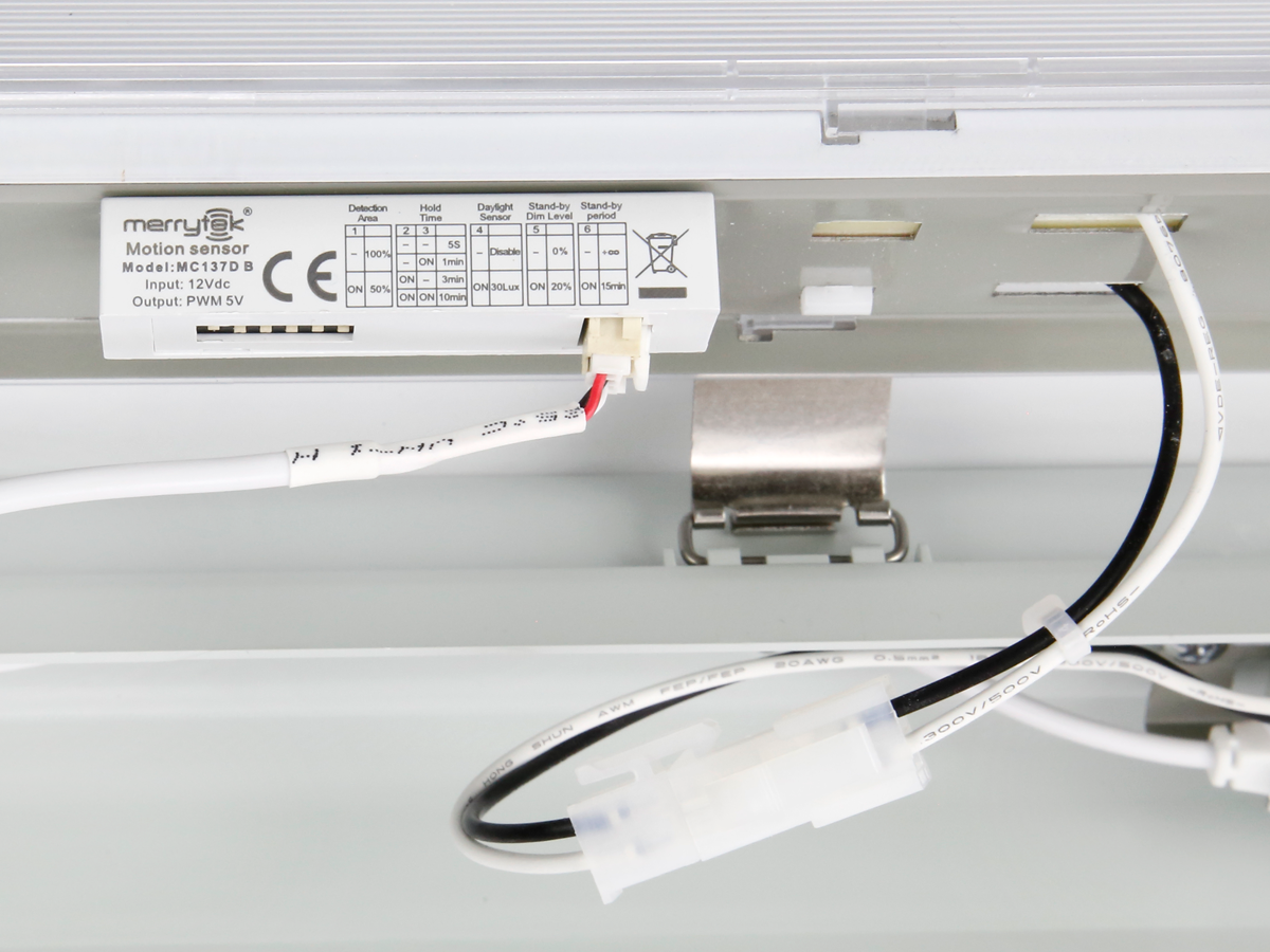 Hermetische armatuur RANGER 4000K 10-40W 7200lm IP66 120cm grijs PRIME bewegingssensor MV noodmodule LAW 3u AT