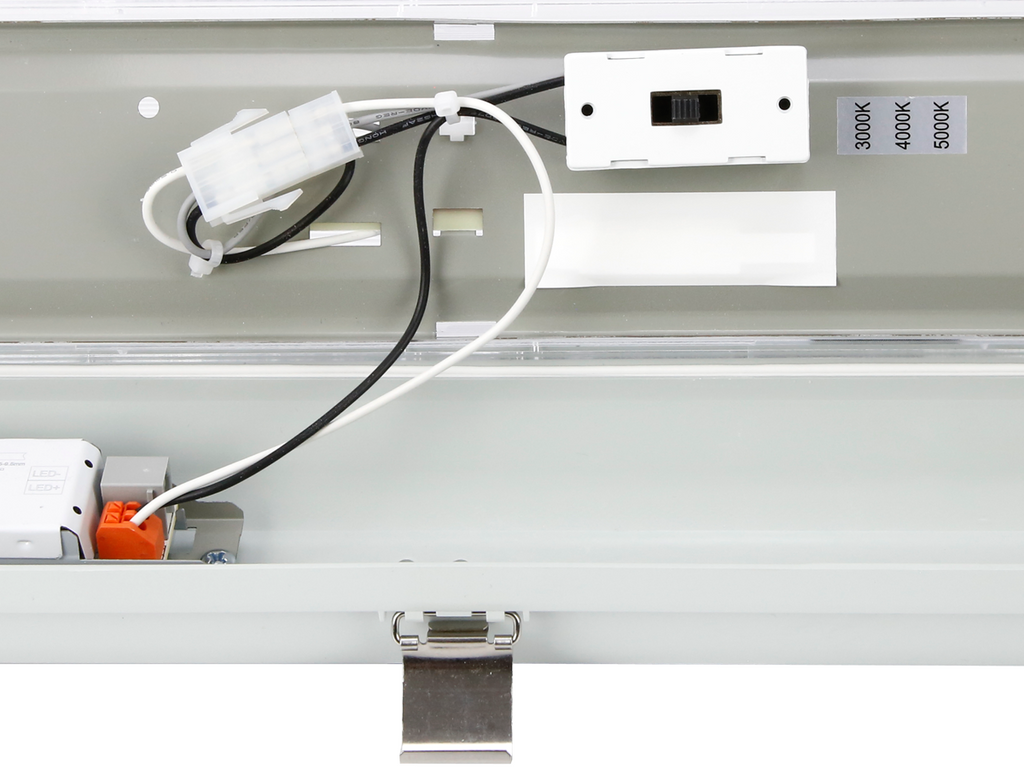 LED line hermetische armatuur RANGER 3CCT 3K/4K/5K 10-40W 6000lm IP66 120cm grijs PRIME noodmodule LAW 3h AT