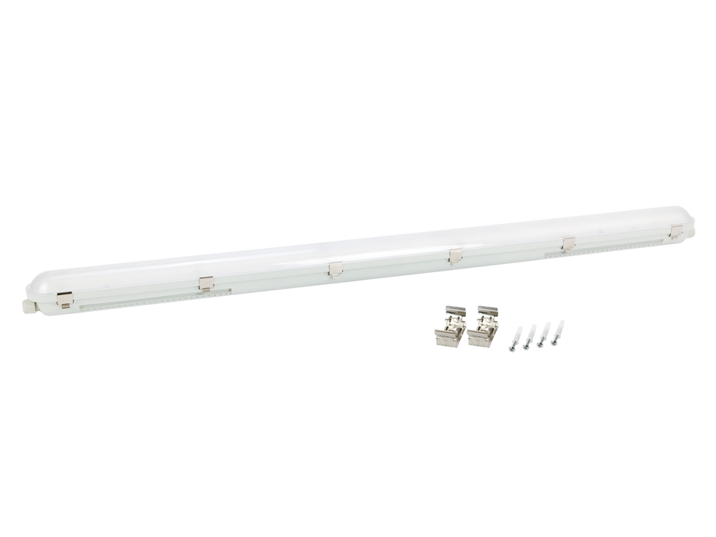 Hermetische armatuur RANGER 3CCT 3K/4K/5K 10-40W 6000lm IP66 120cm grijs PRIME bewegingssensor MV noodmodule LAW 3h AT