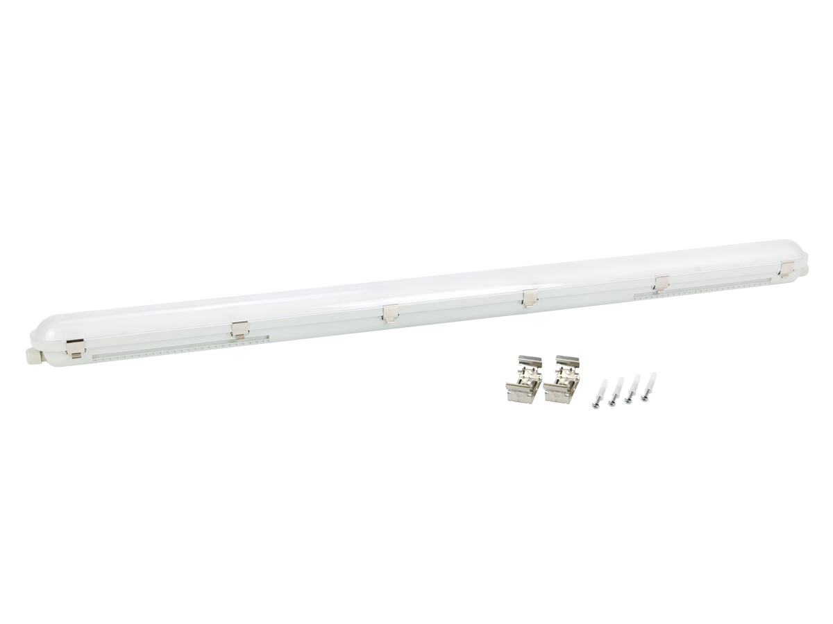Hermetische armatuur RANGER 3CCT 3K/4K/5K 10-40W 6000lm IP66 120cm grijs PRIME bewegingssensor MV noodmodule LAW 3h AT