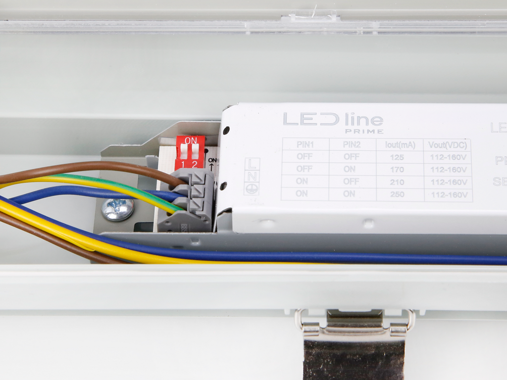 Hermetische armatuur RANGER 4000K 60-80W 14400lm IP66 150cm grijs PRIME noodmodule LAW 3h AT