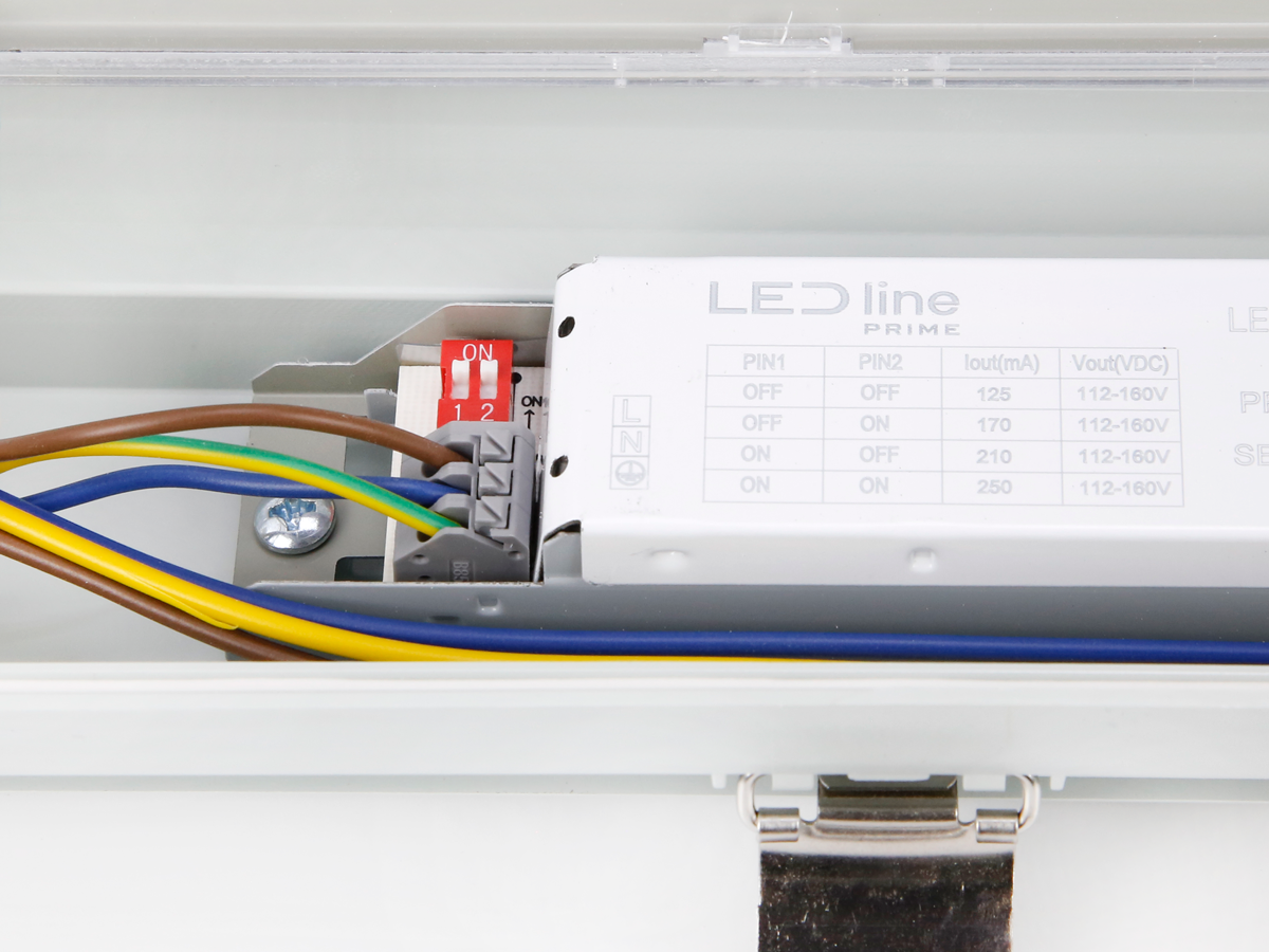 Hermetische armatuur RANGER 4000K 60-80W 14400lm IP66 150cm grijs PRIME noodmodule LAW 3h AT