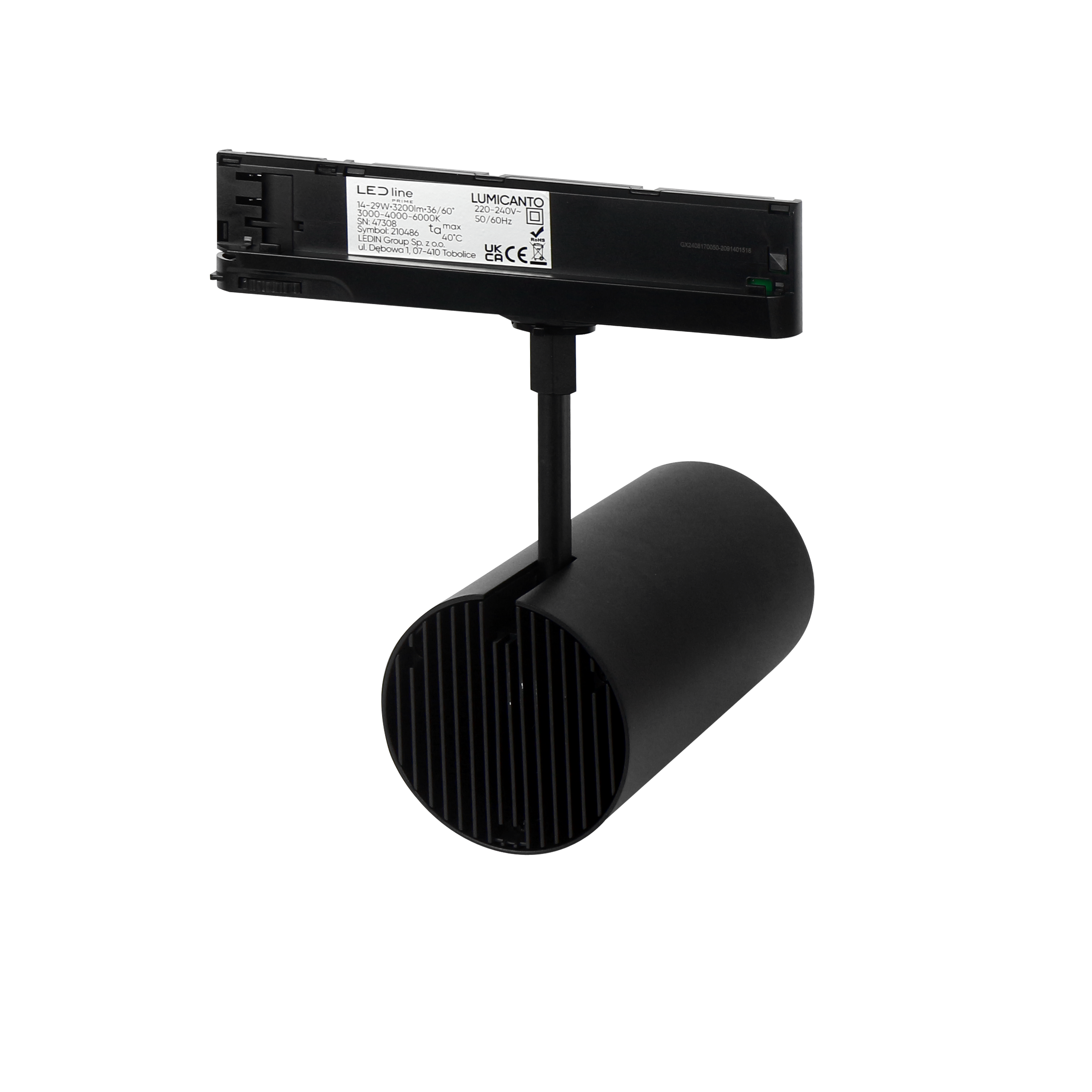Spoorlicht LUMICANTO 14-29W CCT 36/60° zwarte PRIME