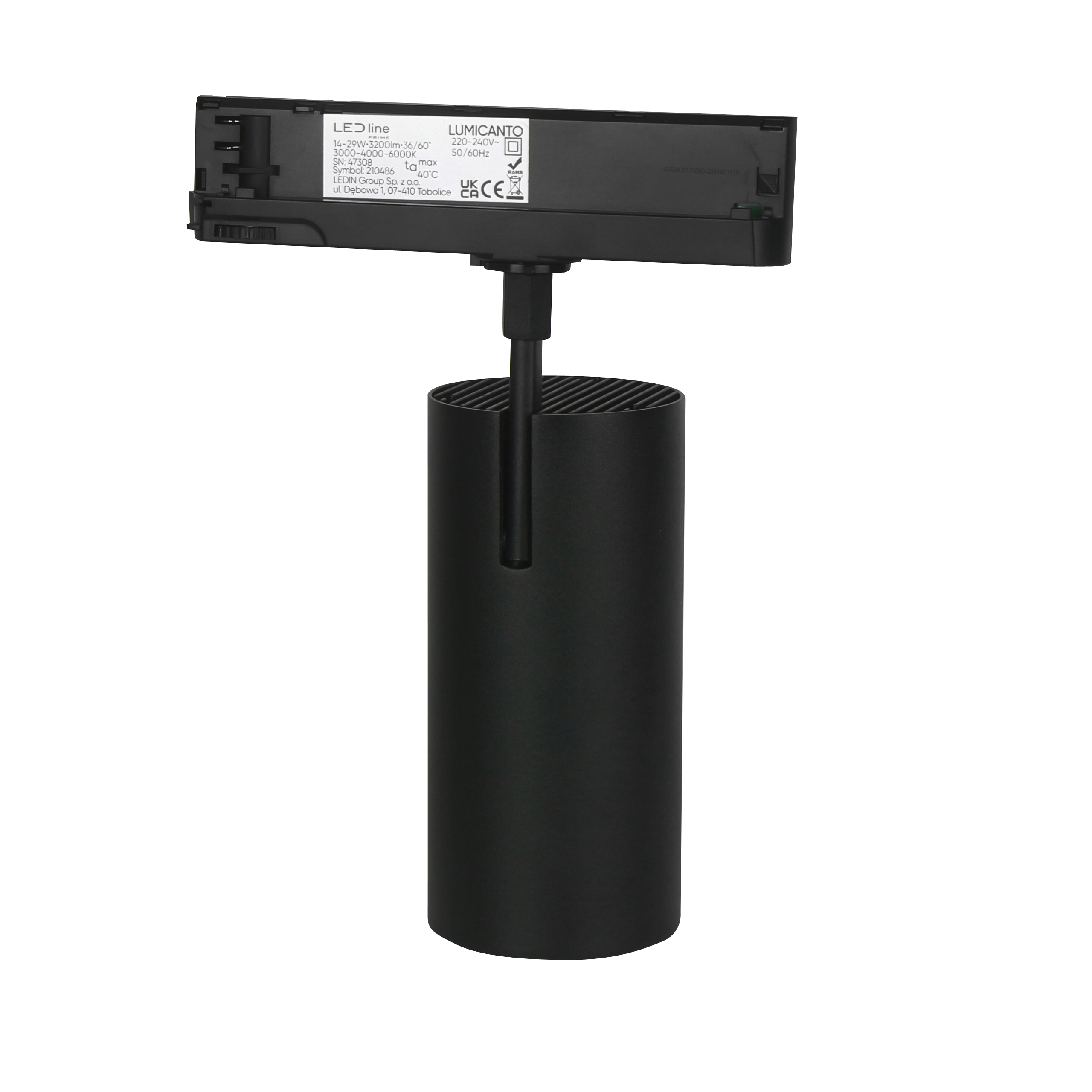 Spoorlicht LUMICANTO 14-29W CCT 36/60° zwarte PRIME