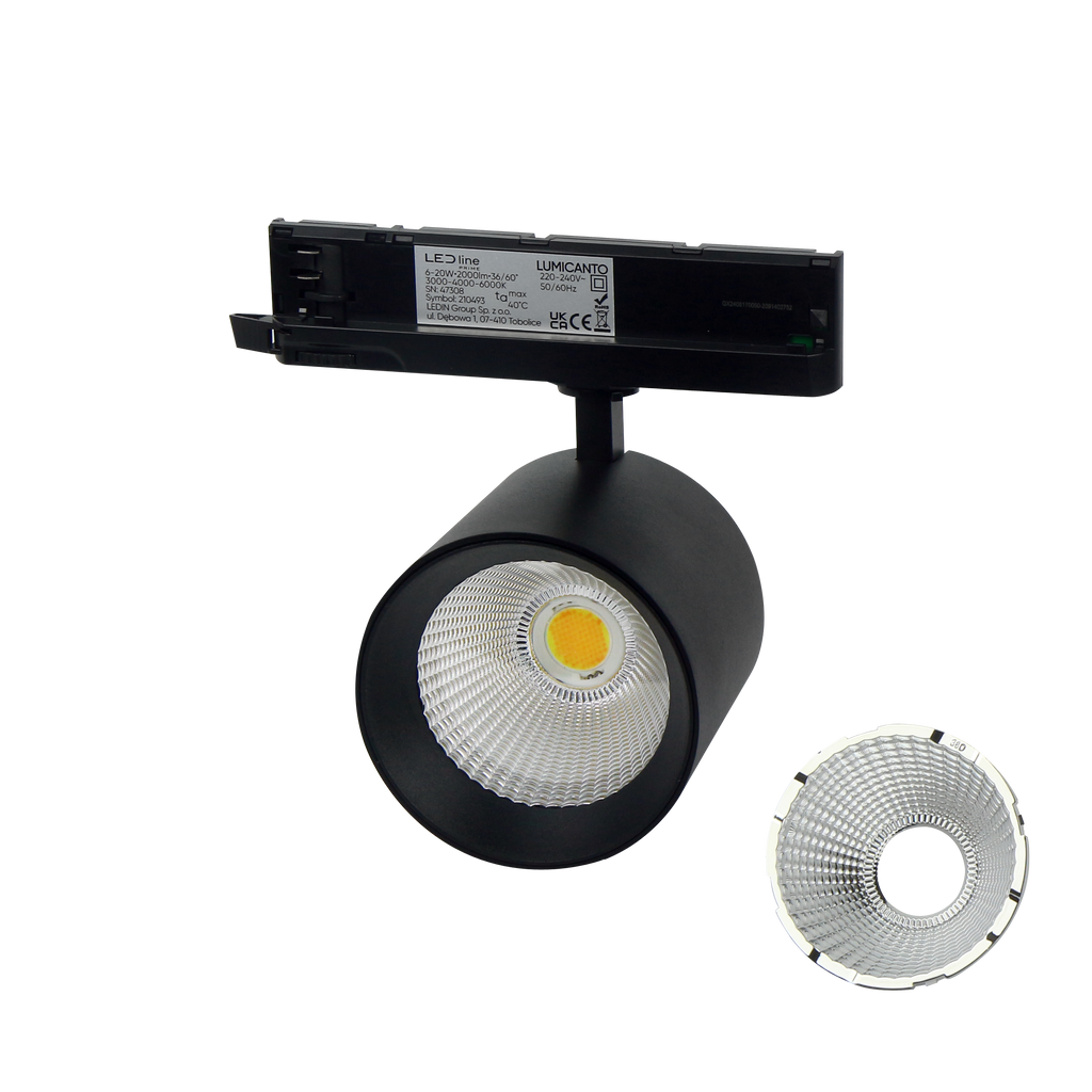 Spoorlicht LUMICANTO 6-20W CCT 36/60° zwart PRIME