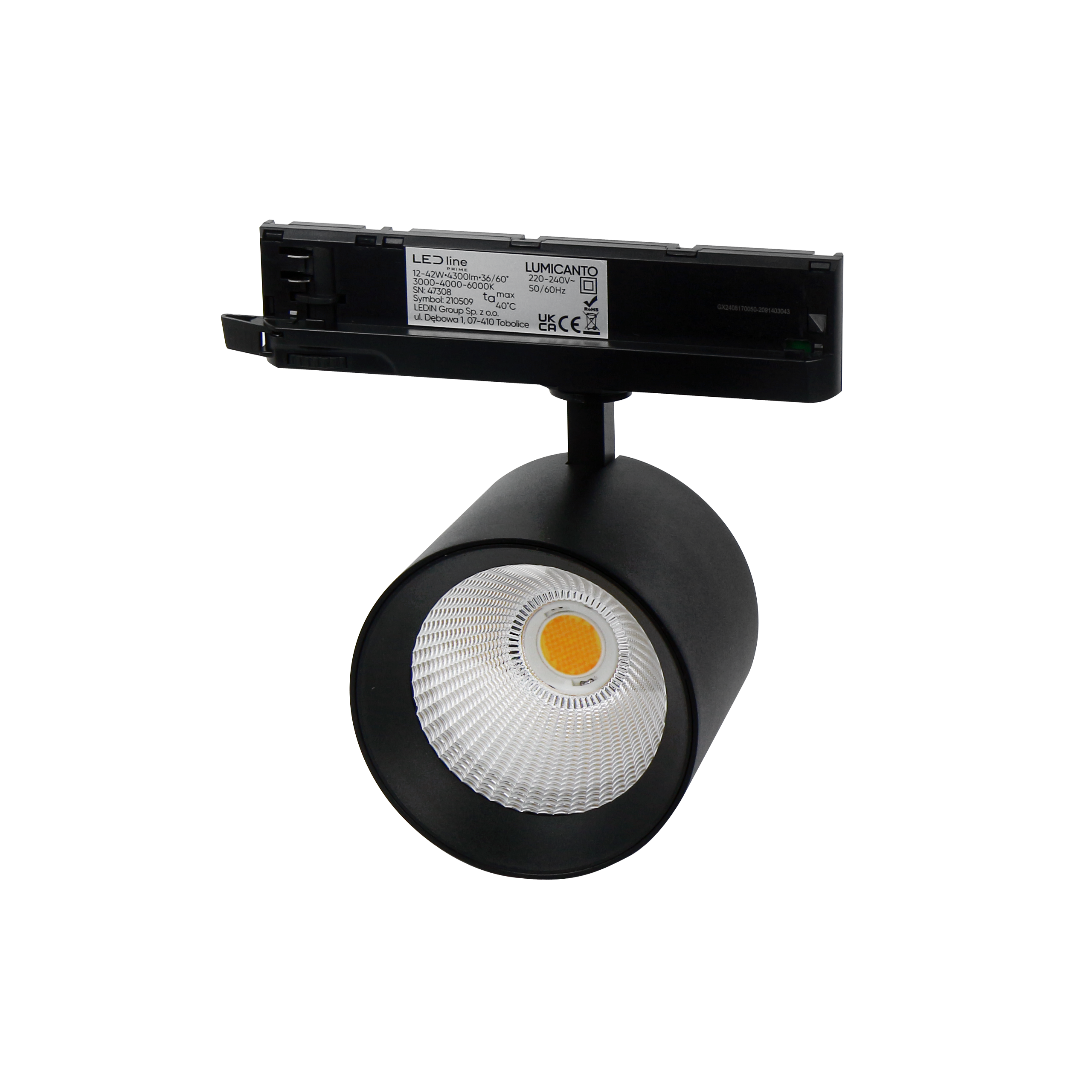 Spoorlicht LUMICANTO 6-20W CCT 36/60° zwart PRIME