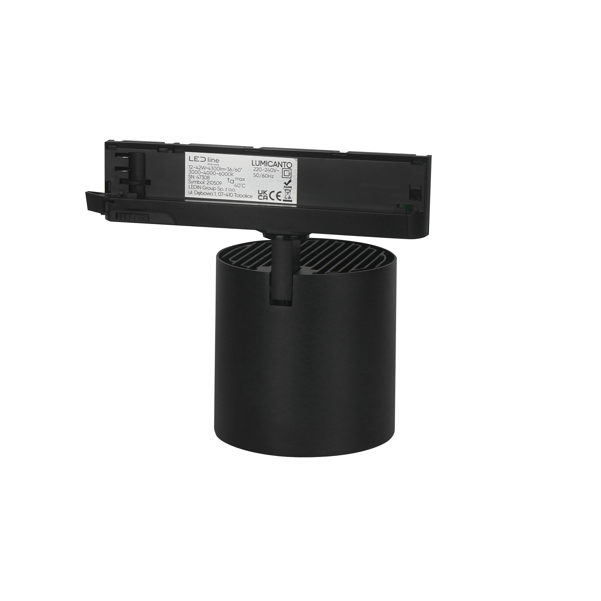 Spoorlicht LUMICANTO 6-20W CCT 36/60° zwart PRIME