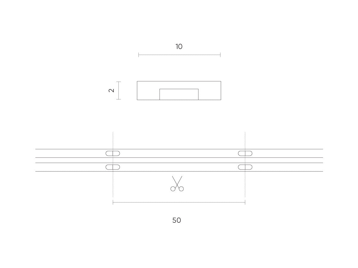 LED-strip 480 COB 24V 3000K 18W IP20 10mm 30m 1800/m PRIME