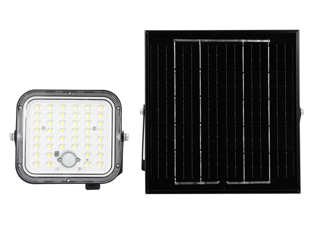 Solar schijnwerper LUNIR 4000K 50W 6W5V 1400lm IP65 zwart PRIME