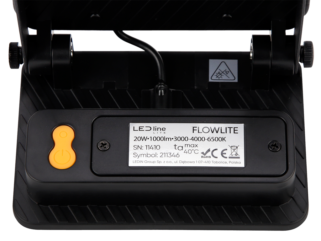 Solar schijnwerper FLOWLITE 3CCT (3/4/6,5K) 20W 1000lm IP65 zwart LITE