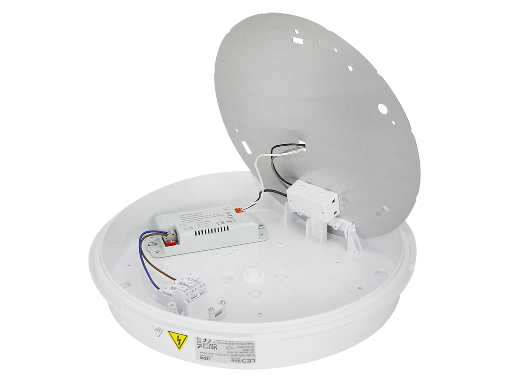 plafondlamp LEDIS 3CCT(3K/4K/6K) 12/16W 1600lm rond IP65 wit PRIME