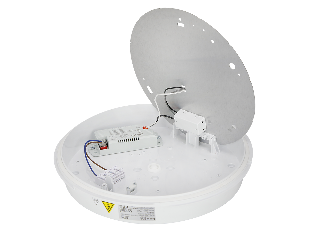 plafondlamp LEDIS 3CCT(3K/4K/6K) 12/16W 1600lm rond IP65 wit PRIME