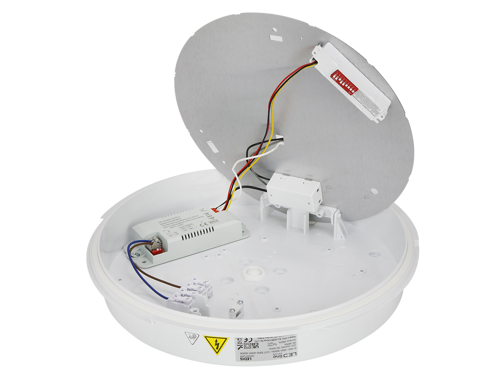 plafondlamp LEDIS 3CCT(3K/4K/6K) 12/16W 1600lm rond IP65 wit PRIME bewegingssensor MV