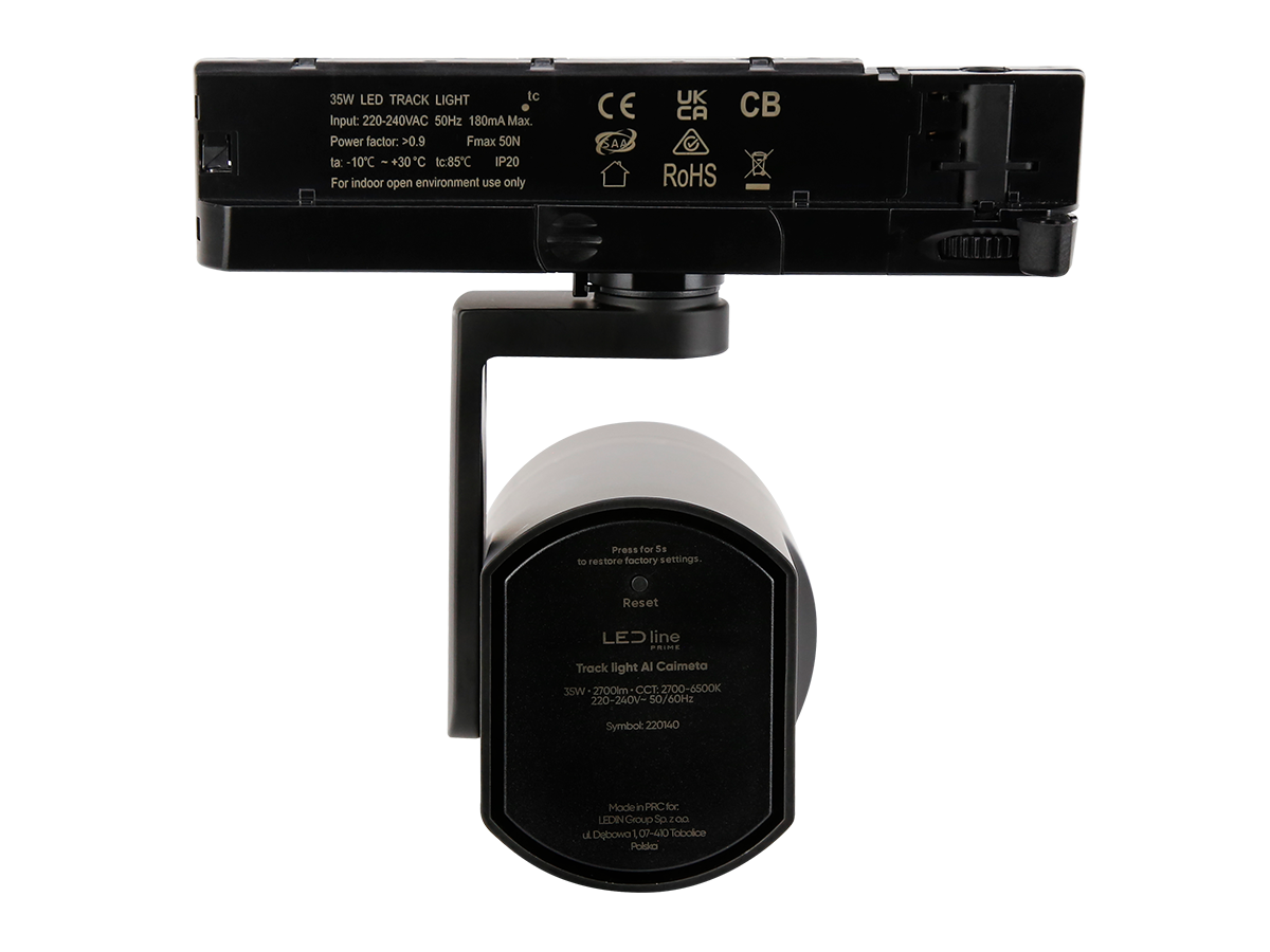 Railspot AI LED line x Caimeta 35W CCT 24° zwart PRIME honingraat