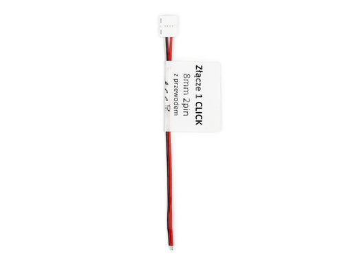 Connector voor LED strips CLICK CONNECTOR enkel 8mm 2 pins met kabel