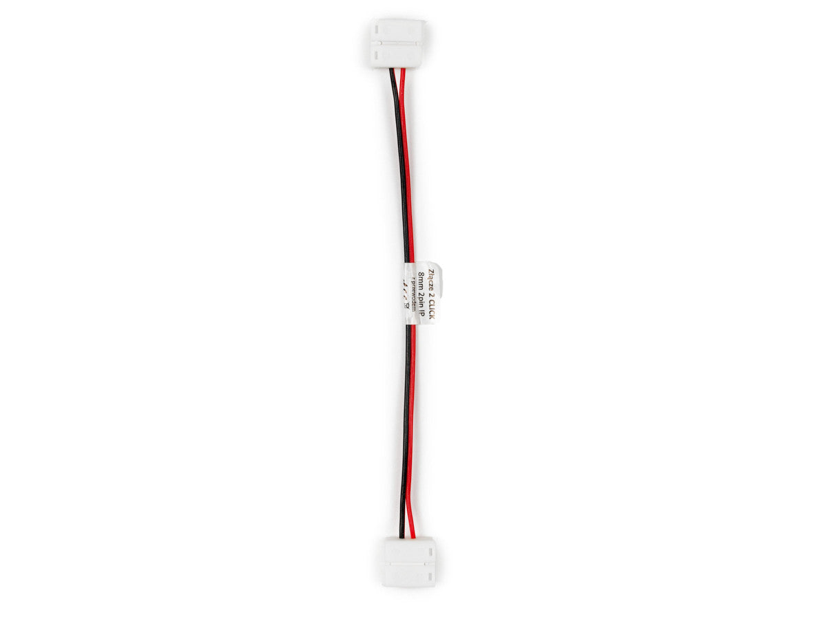 Connector voor IP67 LED strips CLICK CONNECTOR dubbel 8mm 2 pins met kabel