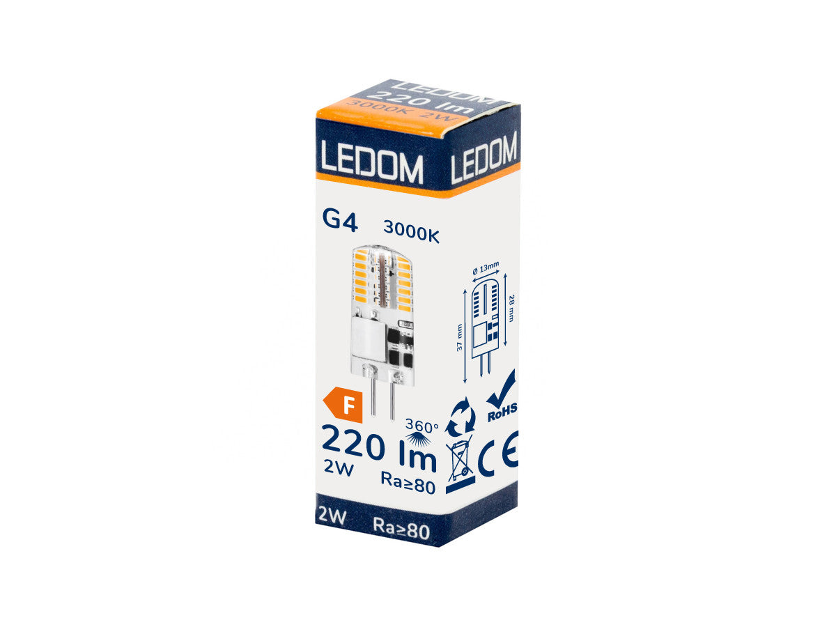 LED-lamp G4 3000K 2W 220lm 12V DC 270 ° Silicium LITE