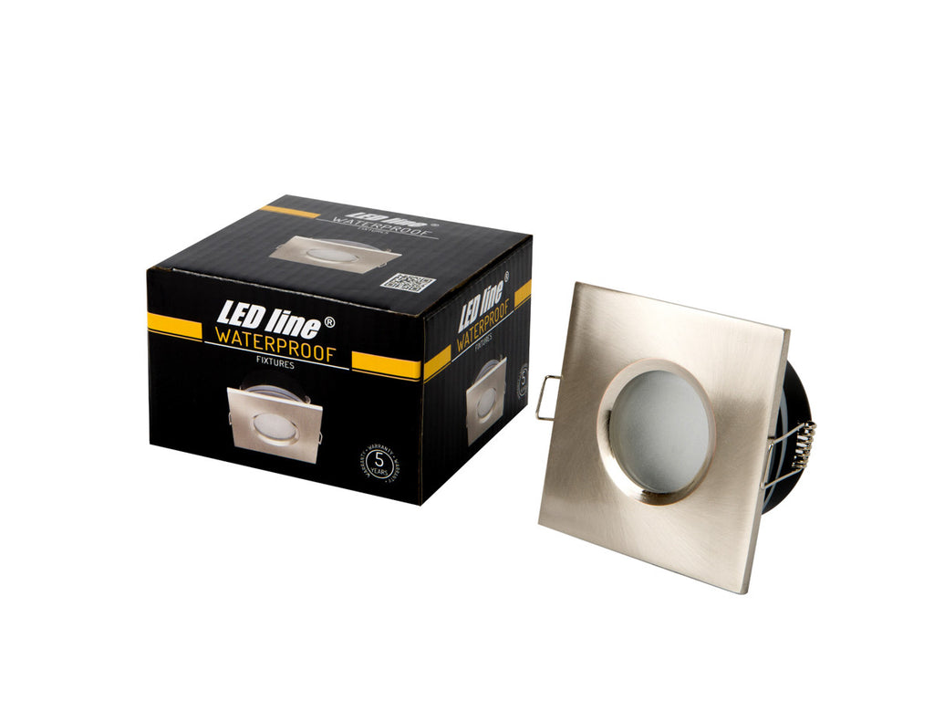 PLAFONDLAMP waterdicht vierkant IP65 satijn PRIME