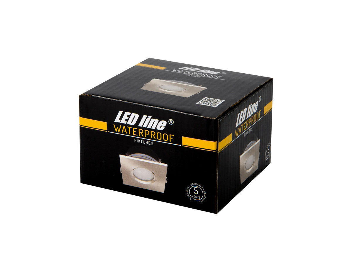 PLAFONDLAMP waterdicht vierkant IP65 satijn PRIME