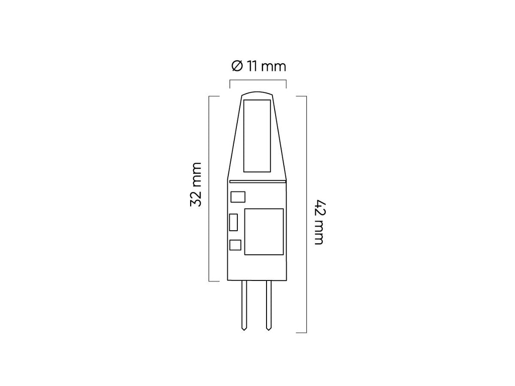 LED-lamp G4 COB 6000K 1,5W 120lm 10-18V AC/DC 360 ° Silicium LITE