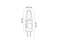 LED-lamp G4 COB 2700K 1,5W 120lm 10-18V AC/DC 360 ° Silicium LITE