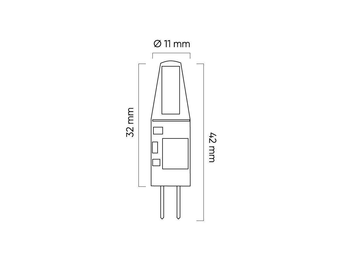 LED-lamp G4 COB 6000K 1,5W 120lm 10-18V AC/DC 360 ° Silicium LITE
